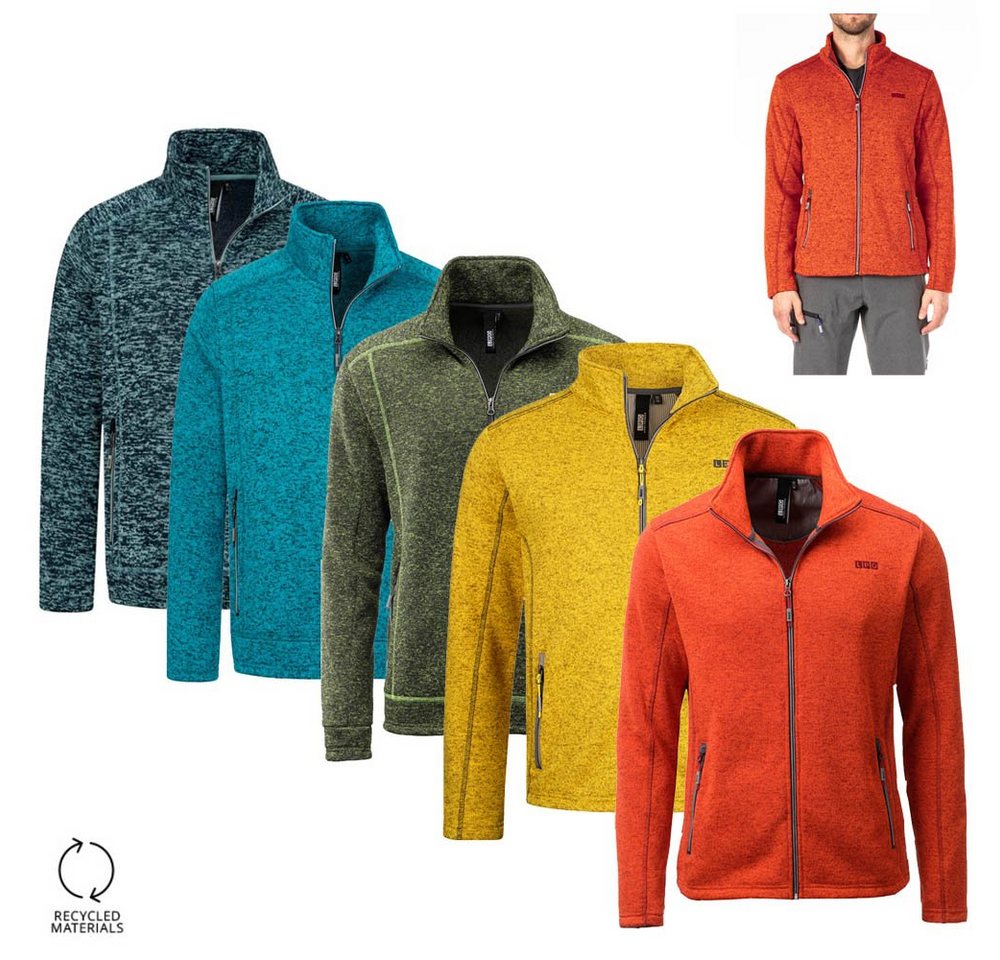 Linea Primero Trekkingjacke Funktionelle, modische Strickfleece Jacke Fleecejacke Owen 2 Flauschig weiche Fleece Innenseite von Linea Primero