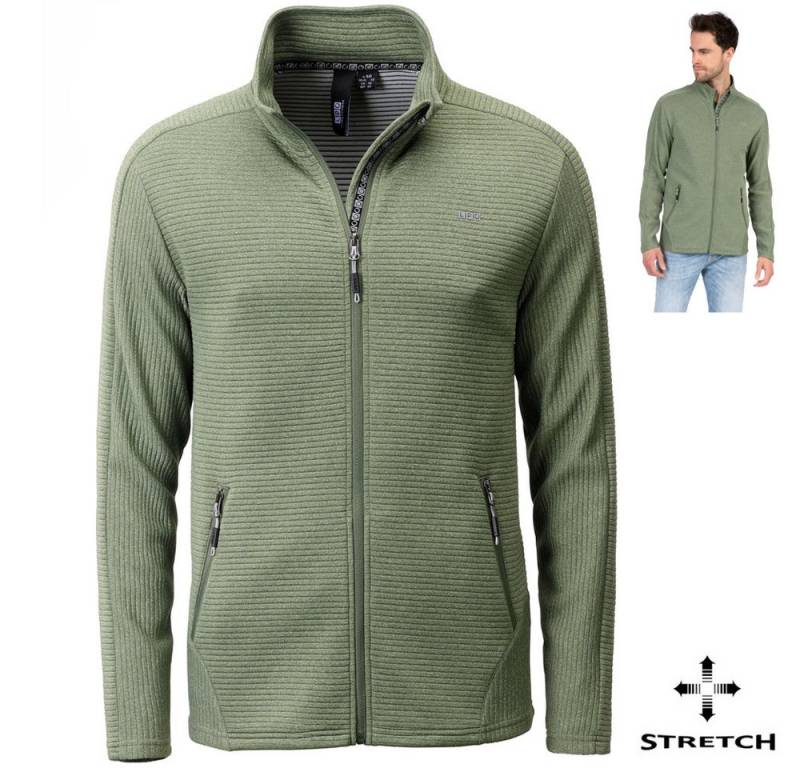 Linea Primero Trekkingjacke LPO - funktionelle Stretch Fleecejacke mit Rippenoptik Scott, green von Linea Primero