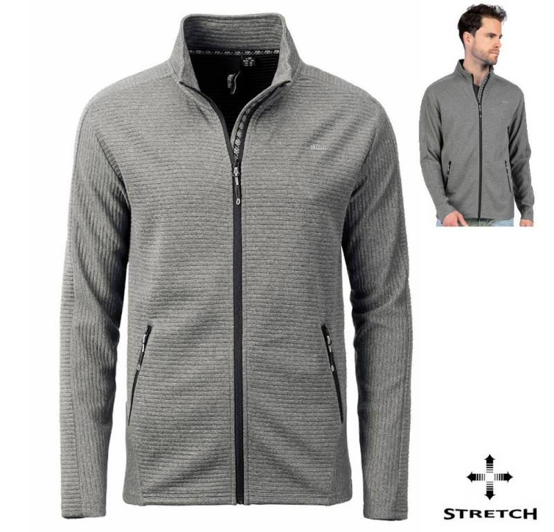 Linea Primero Trekkingjacke LPO - funktionelle Stretch Fleecejacke mit Rippenoptik Scott, metallic von Linea Primero