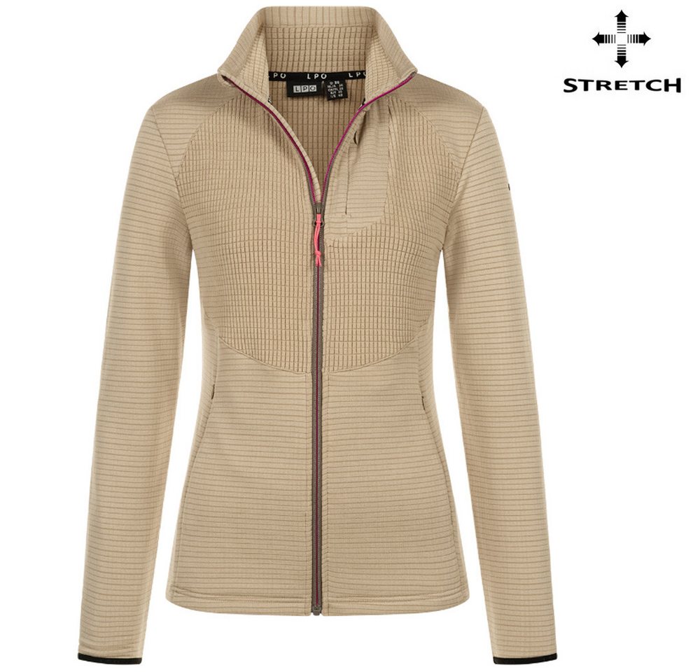 Linea Primero Trekkingjacke LPO - funktionelle Stretch Fleecejacke mit Waffelstruktur PERLE, beige Linea Primero Trekkingjacke LPO - funktionelle Stretch Fleecejacke mit Waffelstruktur PERLE, beige von Linea Primero