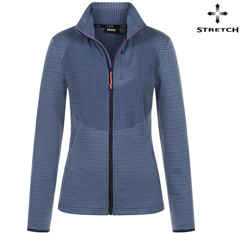 Linea Primero Trekkingjacke LPO - funktionelle Stretch Fleecejacke mit Waffelstruktur PERLE, blau Linea Primero Trekkingjacke LPO - funktionelle Stretch Fleecejacke mit Waffelstruktur PERLE, blau von Linea Primero