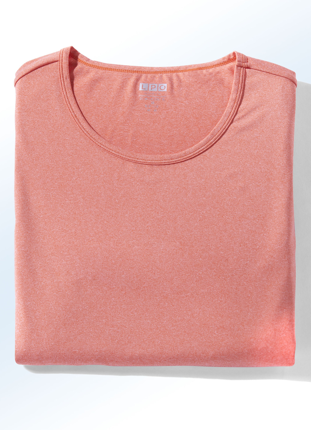 Meliertes Funktionsshirt von „LPO“ in 3 Farben, Apricot, Größe 38 von LINEA PRIMERO