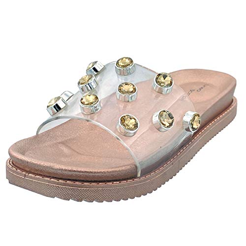 Linea Scarpa Badeschuhe Florenz - Luxus Slides - Fussbett - Glitzersteine von Linea Scarpa