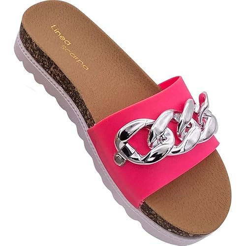 Linea Scarpa Badeschuhe Pantoletten Faro Damen (Pink, EU Schuhgrößensystem, Erwachsene, Damen, Numerisch, M, 40) von Linea Scarpa