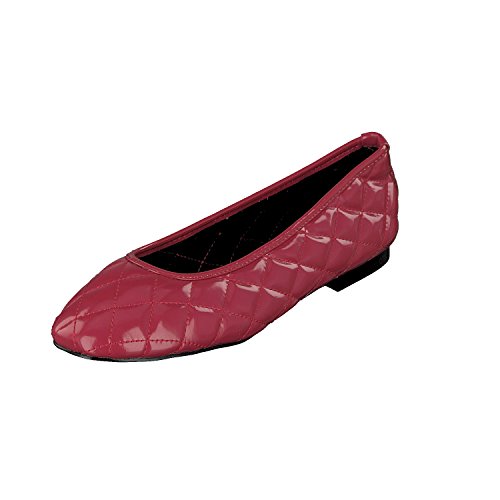 Linea Scarpa Damen Mara Klassik Geschlossene Ballerinas Lackoptik gesteppt: Größe: 40 EU | Farbe: Rot von Linea Scarpa