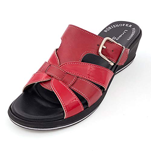 Linea Scarpa Italienische Fussbettschuhe Sofie F (rot, 37) von Linea Scarpa