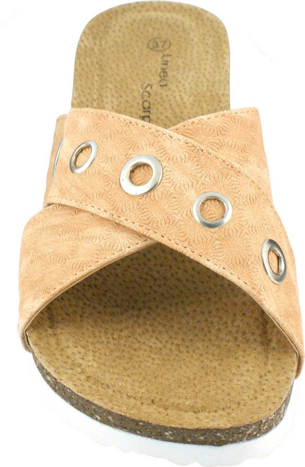 Linea Scarpa Linea Scarpa Memphis Pantoletten Korkoptik Damen Pantolette von Linea Scarpa