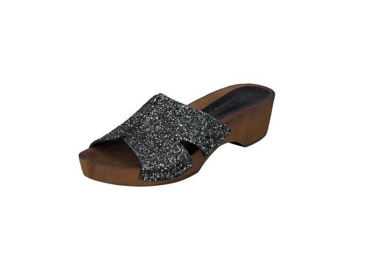 Linea Scarpa Linea Scarpa Panaji Holzclogs Pantoletten echtes Leder Damen schwarz Schlappen von Linea Scarpa