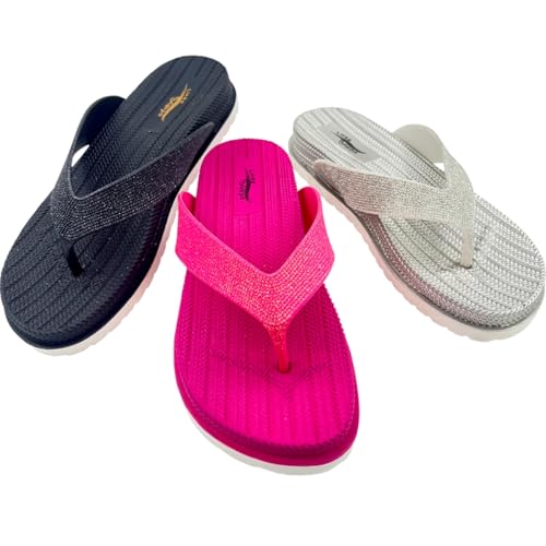 Linea Scarpa Patras Flip-Flops Fußbett Zehentrenner Sommer- Strand- Sandalen leicht Damen (Schwarz, EU Schuhgrößensystem, Erwachsene, Numerisch, M, 41) von Linea Scarpa
