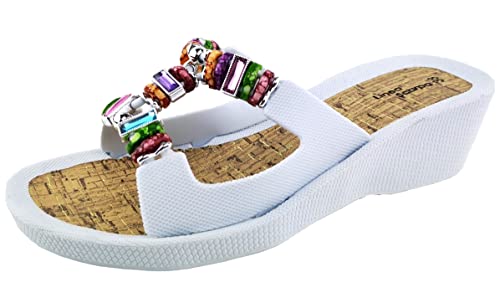 Linea Scarpa SANTORIN Modische Badeschuhe Pantoletten Damen: Größe: 42 | Farbe: Weiss von Linea Scarpa