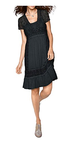 Linea Tesini Damen Designer-Spitzenkleid, schwarz, Größe:34 von Linea Tesini