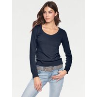 Witt Weiden Damen Rundhals-Pullover marine von heine