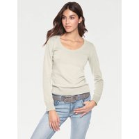 Witt Damen Rundhals-Pullover, offwhite von heine