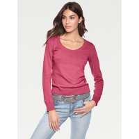 Witt Damen Rundhals-Pullover, pink von heine