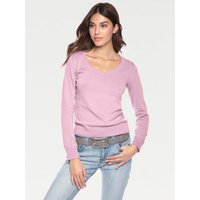 Witt Damen Rundhals-Pullover, rosé von heine