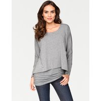 Witt Weiden Damen Rundhals-Shirt grau-melange von heine