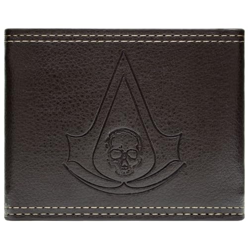 Assassin's Black Flag Creed Schädel Live by The Creed Geldbörse/Geldbeutel Bi-Fold Münzfach & Karten, Braun Assassin's Black Flag Creed Schädel Live by The Creed Geldbörse/Geldbeutel Bi-Fold Münzfach & Karten, Braun von Lineage