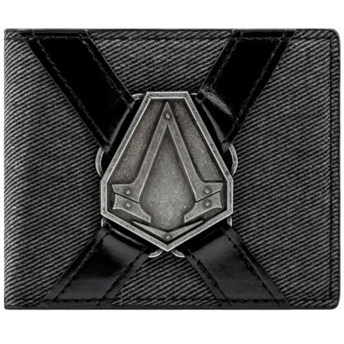 Lineage Assassin's Syndicate Creed Revolution Bruderschaft Emblem Geldbörse/Geldbeutel Bi-Fold Münzfach & Karten, Grau von Lineage