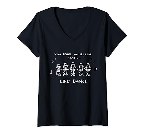 Damen Linedance Line Dance Country Fashion America Western T-Shirt mit V-Ausschnitt Damen Linedance Line Dance Country Fashion America Western T-Shirt mit V-Ausschnitt von Linedance Fan Tanzen Geschenk