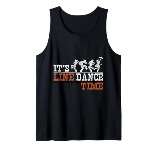 Its Line Dance Time Spruch Country Tanz Motiv Damen Herren Tank Top von Linedance Western Country Tanzgruppe Geschenk
