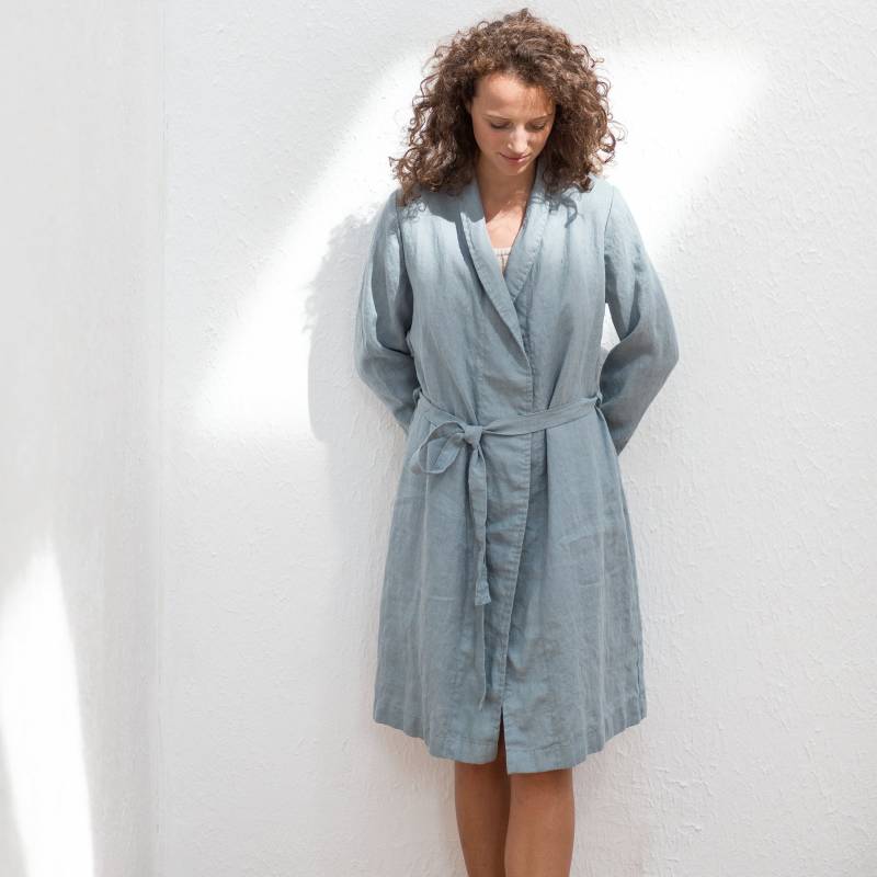 Leinen Morgenmantel, Stonewashed Bademantel, Sommermantel von LinenCloud