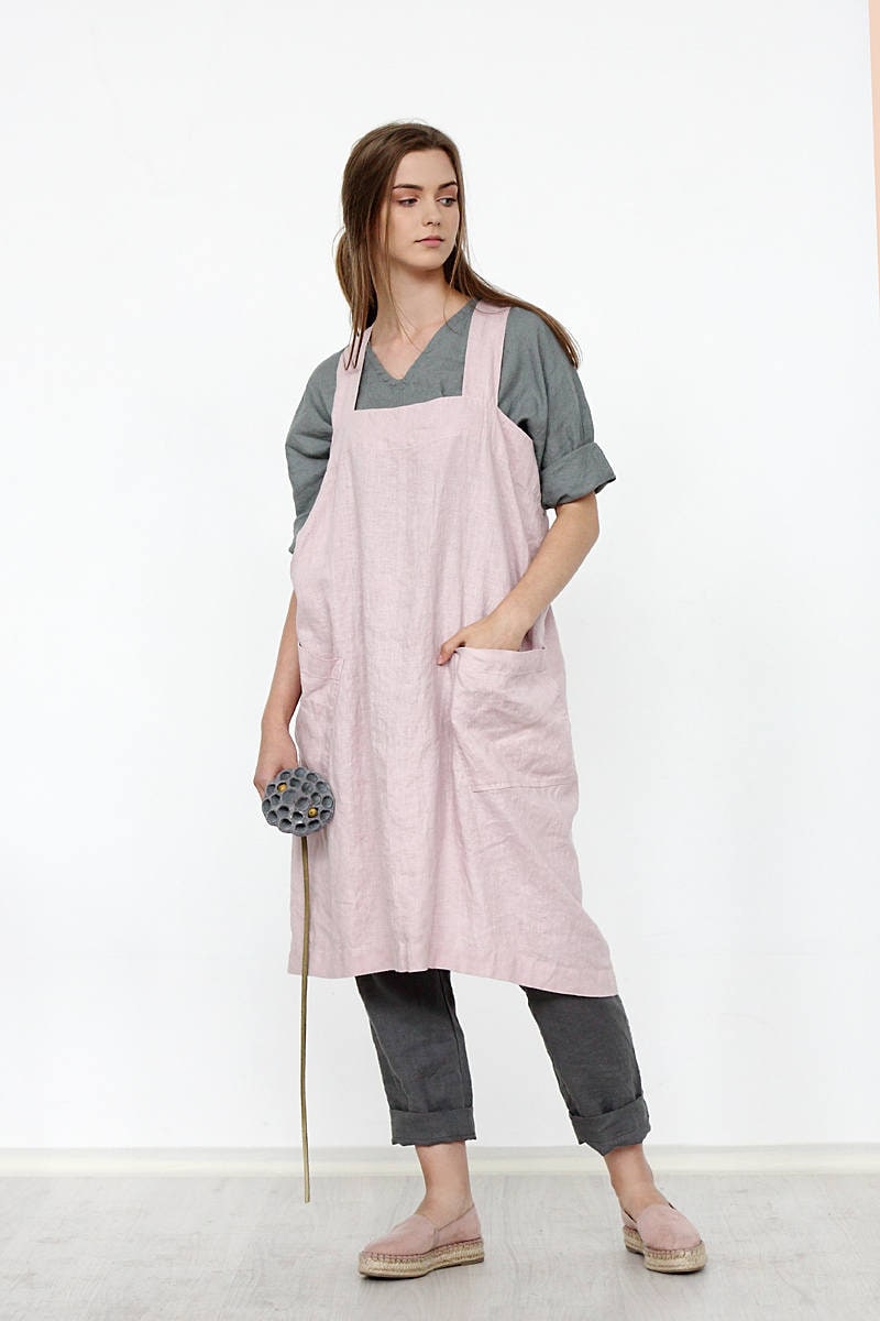 Leinen Schürze Sophia/Trägerkleid von LinenCloud