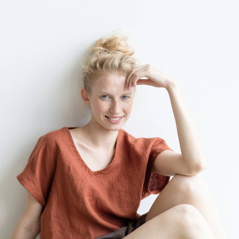 Leinentop/Tailliertes Leinenhemd Leinenbluse in 40 Farben Erhältlich von LinenCloud