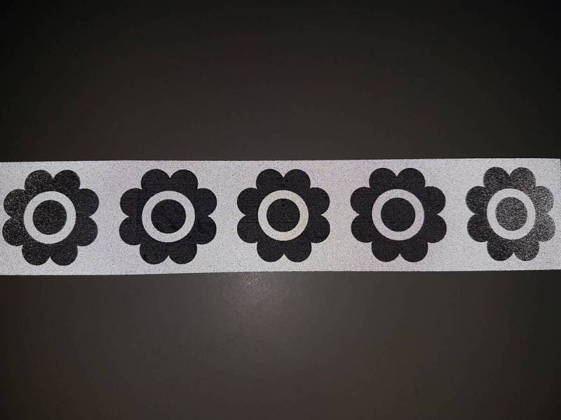 Bügelbild Reflektorband, Blume Aufbügeln, Applikation, Reflektierende Applikationen, Applikationen Zum von LinenCookieFabrics