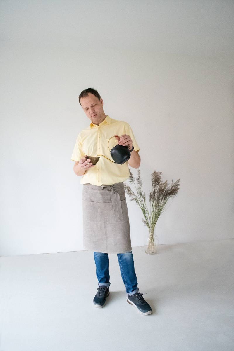 Halbschürze Aus Natürlichem Leinen, Unisex-Taillen-Küchenschürze Mit Einer Großen Tasche Halbschürze Aus Natürlichem Leinen, Unisex-Taillen-Küchenschürze Mit Einer Großen Tasche von LinenLifeIdeas