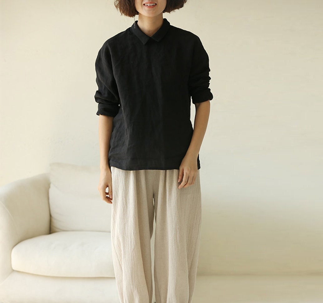 Leinenhemden Damen Übergroße Leinenoberteile Leinentunika Lange Ärmel Crop Tops Übergröße Kleidung Reinleinen Frühlingsoberteile F09 Leinenhemden Damen Übergroße Leinenoberteile Leinentunika Lange Ärmel Crop Tops Übergröße Kleidung Reinleinen Frühlingsoberteile F09 von LinenLifeStore