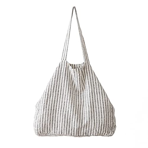 LinenMe Leinen Strandtasche Brittany Graphite von LinenMe