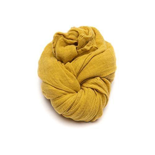 LinenMe Mustard Leinen Sommerschal Garza. 70 x 200 cm von LinenMe