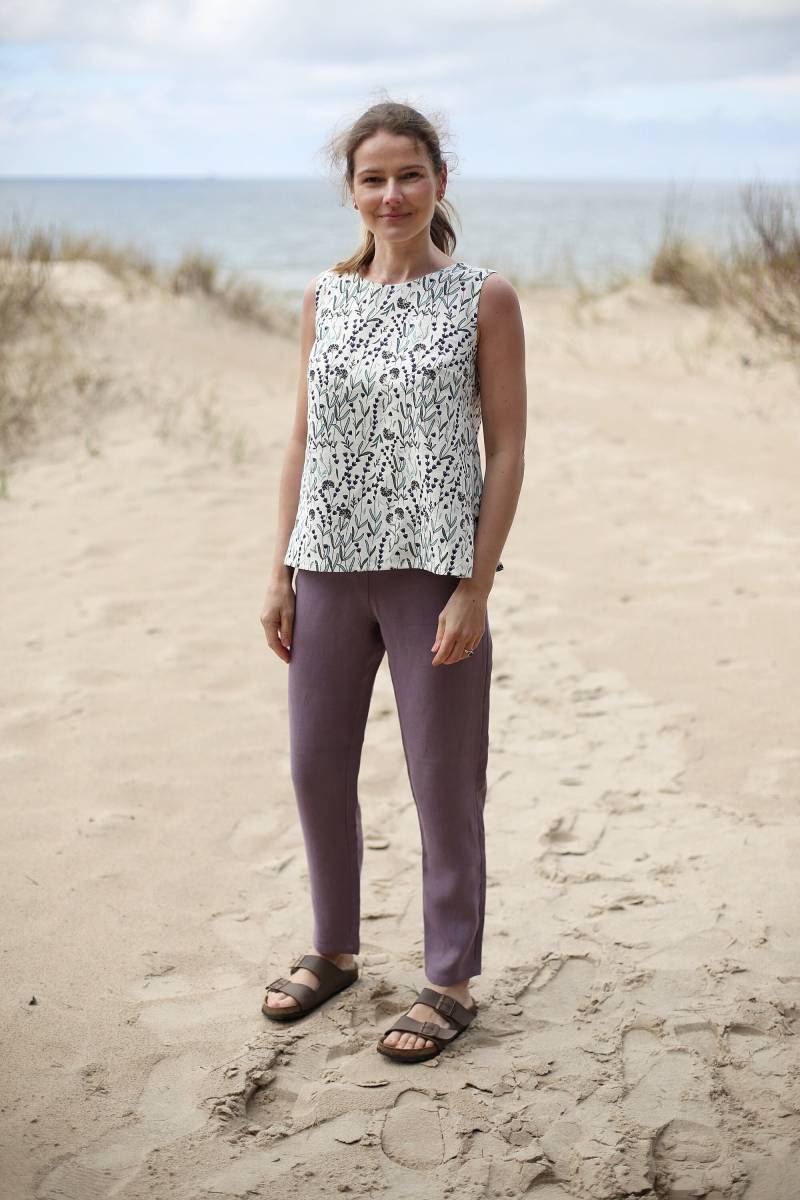 Ärmellose Leinenbluse. Gewaschenes Weiches Leinen Top. Frauen-Shirt. Lockere Weißes von LinenSea