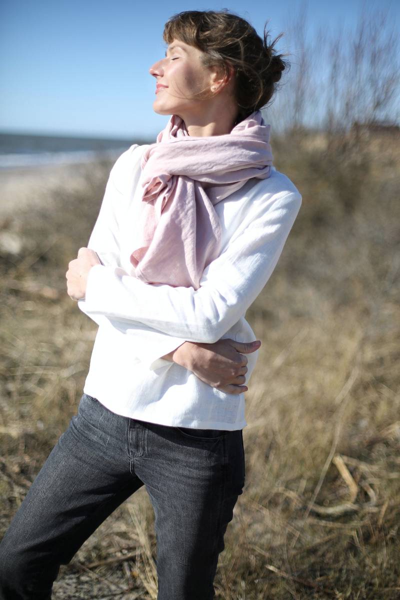 Gewaschener Leinen Schal. Frauen Schals. Traumhafter Leinenschal in 22 Verschiedenen Farben. Handgefertigte Accessoires. Unisex Sofort Versandfertig von LinenSea