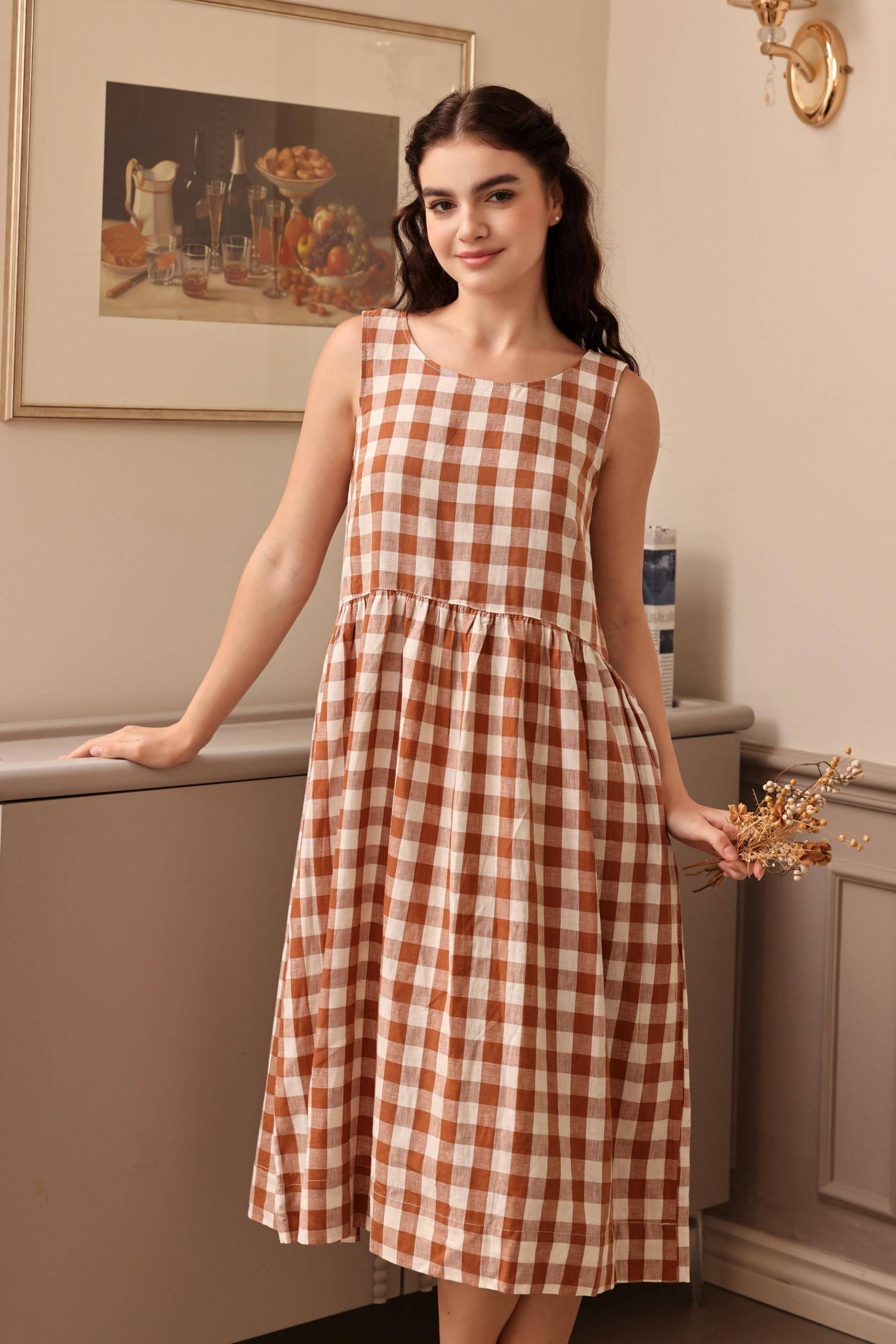 Sommer Leinen Kleid Ärmelloses Midi Kleider Weiche Homewear Nachtwäsche Übergröße Kleidung Angepasst Sommer Leinen Kleid Ärmelloses Midi Kleider Weiche Homewear Nachtwäsche Übergröße Kleidung Angepasst von LinenandMoreArt