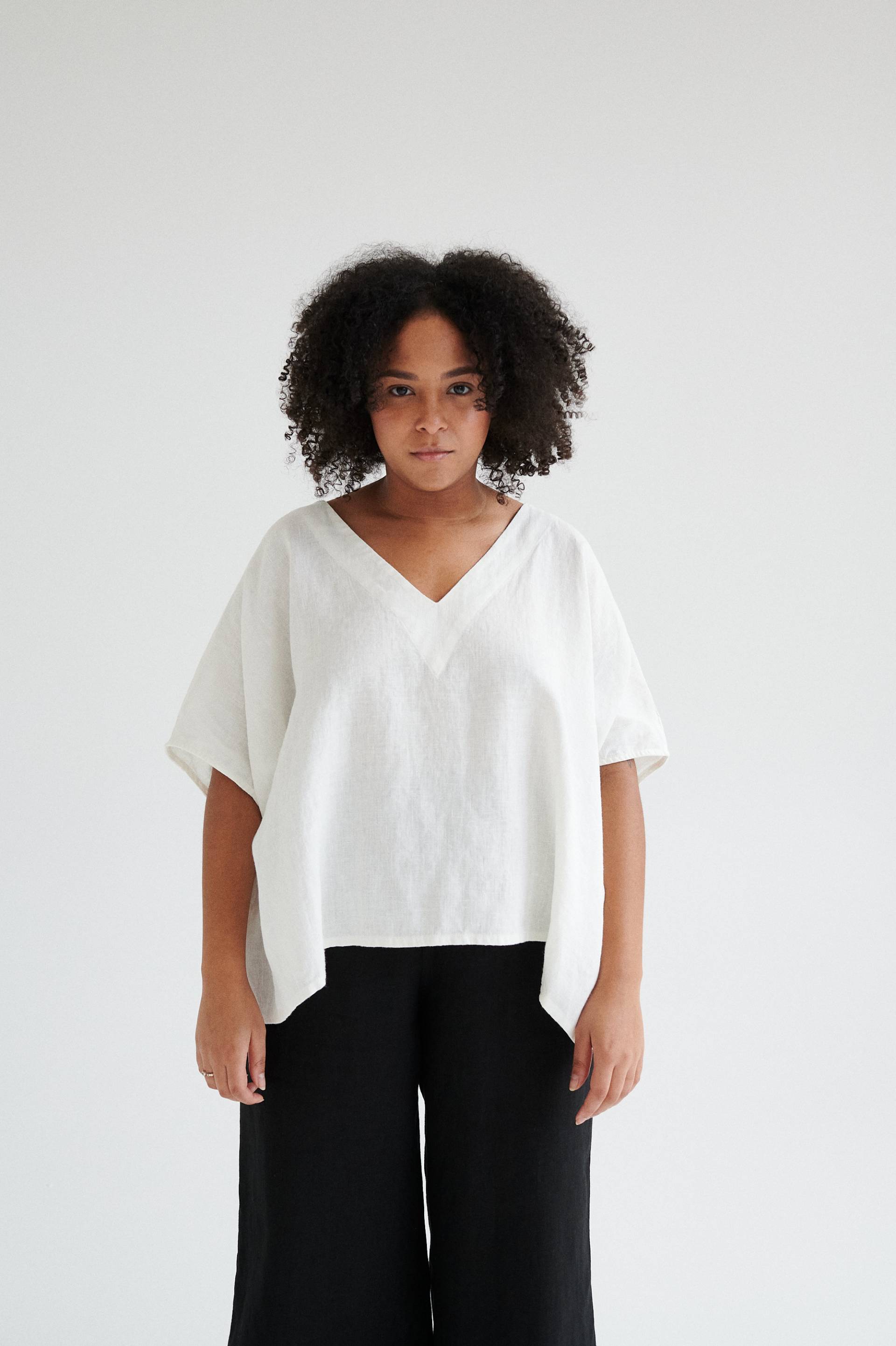 Ready To Ship - Brie Leinen Top Einheitsgröße Oversized Leinenbluse Tunika Ready To Ship - Brie Leinen Top Einheitsgröße Oversized Leinenbluse Tunika von Linenfox