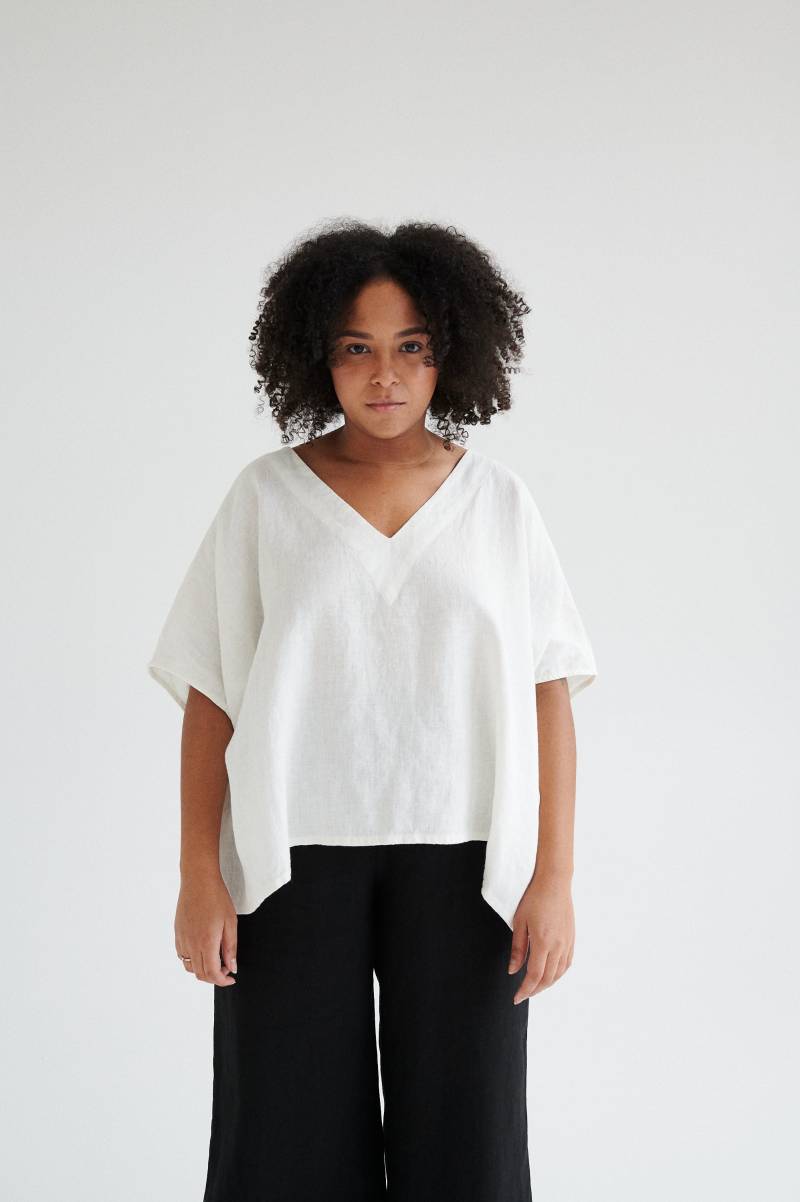 Ready To Ship - Brie Leinen Top Einheitsgröße Oversized Leinenbluse Tunika Ready To Ship - Brie Leinen Top Einheitsgröße Oversized Leinenbluse Tunika von Linenfox