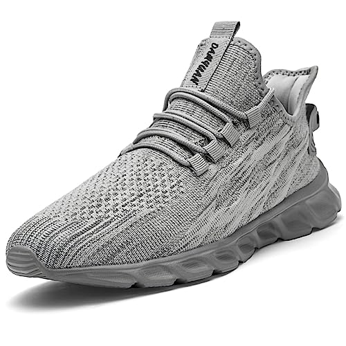 Linenghs Damen Sneaker Sport Running Walking Schuhe Laufschuhe Turnschuhe Freizeitschuhe Outdoor Licht Komfortabel Schuhe Atmungsaktiv Weich Grau 38 von Linenghs