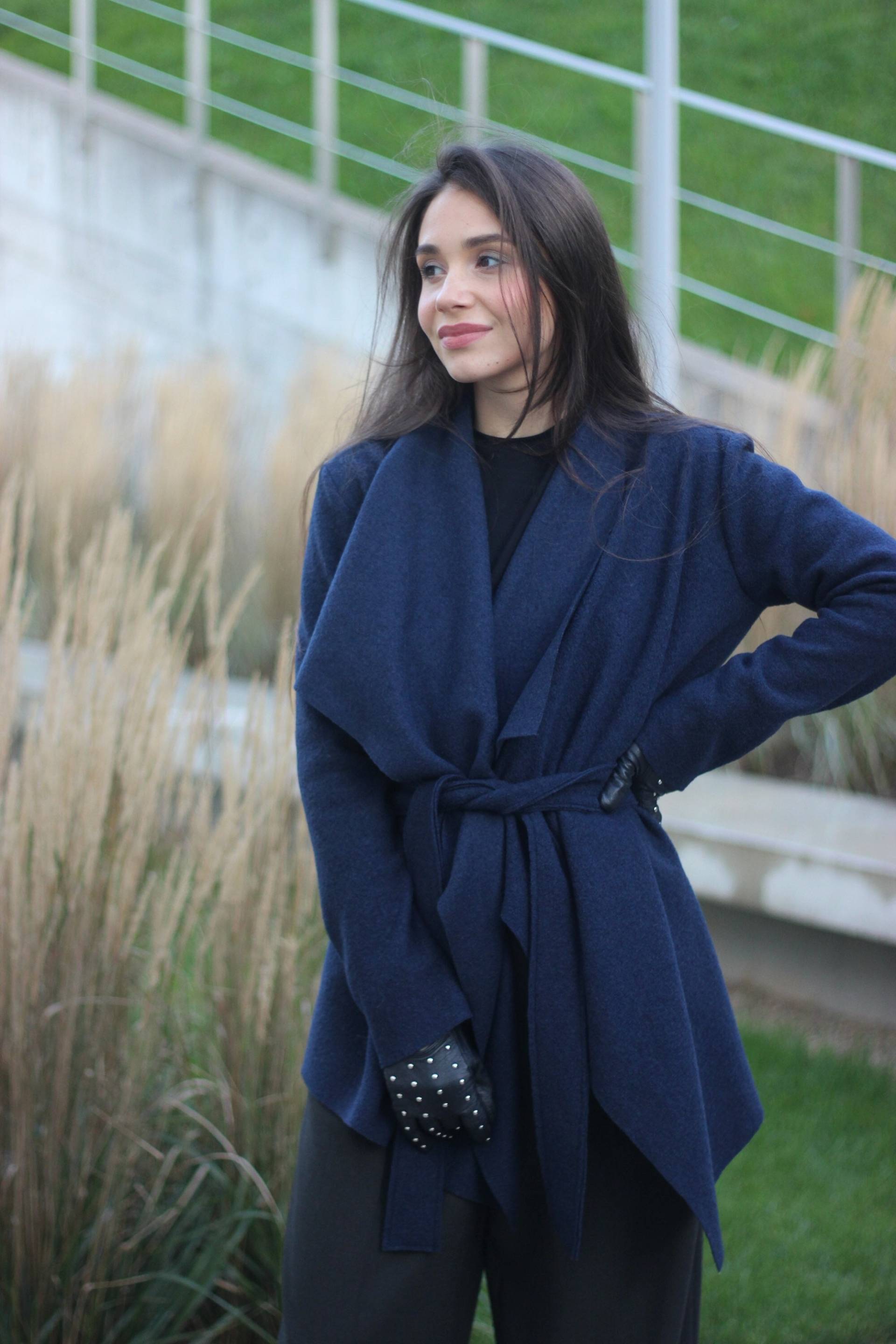 Jacke Aus Gekochter Wolle, Wolljacke, Wickeljacke, Naturwolle, Kimono-Strickjacke, Minimalist, Kurze Strickjacke, Frauen-Strickjacke Nancy von Linenlara