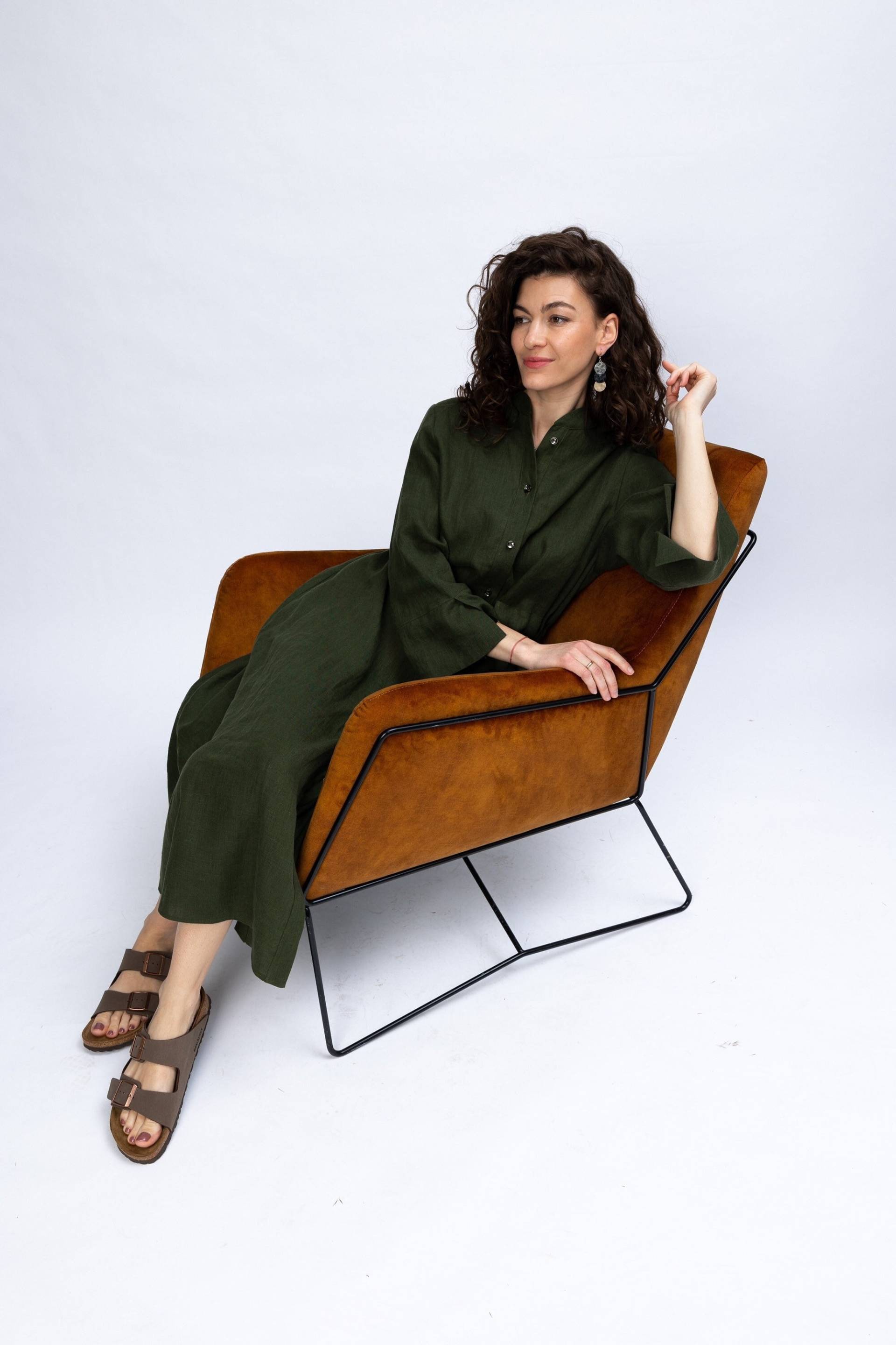 Langes Leinenkleid, Maxikleid, Shirtkleid, Kleider Für Frauen, Leinenkleidung, Sommerkleid, Boho Kleid, Damenkleider, Daiva Kleid von Linenlara