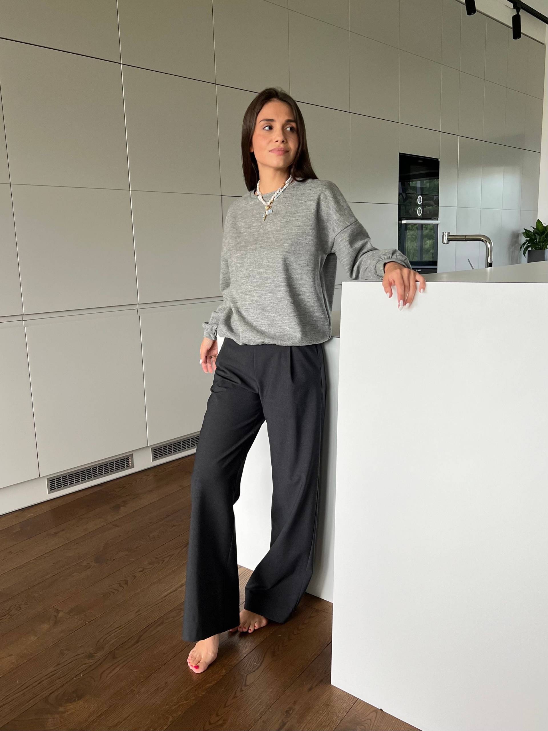 Wolle Palazzo Hose, Weite Zipper Schlaghose, Fließende Boho Streetwear Bundfaltenhose Laima von Linenlara