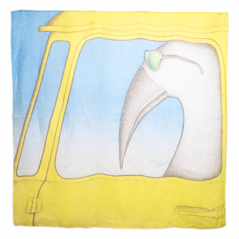 "Leinenschal, Kunstdruck "Free As A Bird", Naturstoff" "Leinenschal, Kunstdruck "Free As A Bird", Naturstoff" von Linenvibe