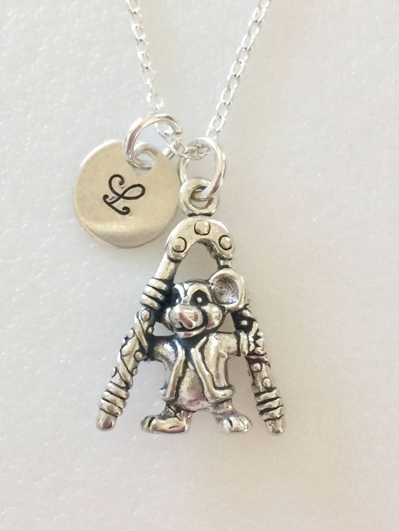 Nussknacker Maus Halskette, Weihnachtshalskette, Sterling Silber, 3D Anhänger, Benutzerdefinierter Erster Stempel, Urlaub Alle von Linettesjewelrychest