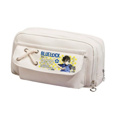 Linfemy Bachira Meguru Anime Federmäppchen Isagi Yoichi 3D-Druck Doppellagige Schreibwarenbox Große Kapazität Schule Schreibwaren Aufbewahrung Studenten, Typ 10, 22 x 11 x 5.5 cm, Federmäppchen von Linfemy