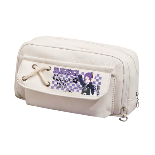 Linfemy Bachira Meguru Anime Federmäppchen Isagi Yoichi 3D-Druck Doppellagige Schreibwarenbox Große Kapazität Schule Schreibwaren Aufbewahrung Studenten, Typ 8, 22 x 11 x 5.5 cm, Federmäppchen von Linfemy