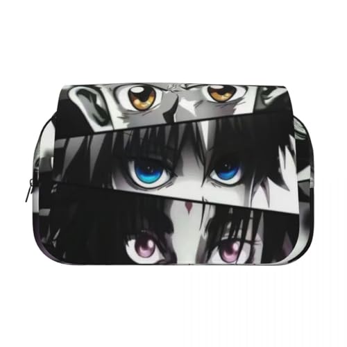 Linfemy Killua zaoldyeck Anime-Federmäppchen, 3D-Druck, doppellagig, Schreibwaren-Box, große Kapazität, Schulbedarf, Schreibwaren, Aufbewahrung, Studenten, Typ 4, 21 x 10 x 7.5 cm, Federmäppchen von Linfemy