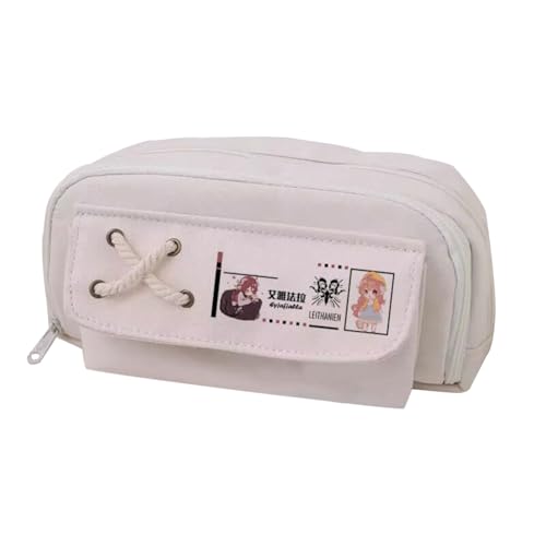 Linfemy Texas Elysiu Anime Federmäppchen Dornen 3D-Druck Doppellagige Schreibwarenbox Große Kapazität Schule Schreibwaren Aufbewahrung Studenten, Weiß (1), 22 x 11 x 5.5 CM, Federmäppchen von Linfemy