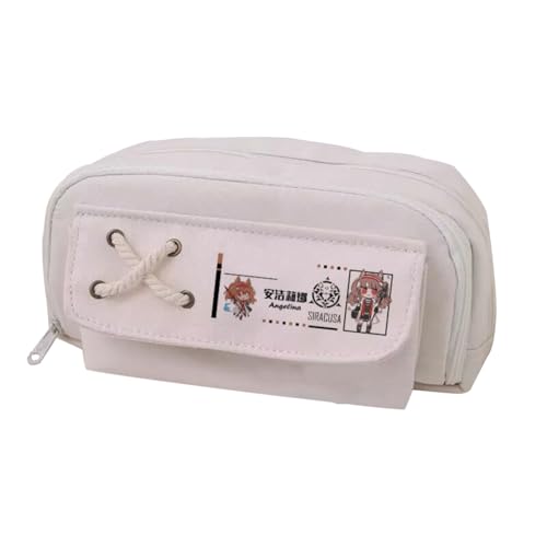 Linfemy Texas Elysiu Anime Federmäppchen Dornen 3D-Druck Doppellagige Schreibwarenbox Große Kapazität Schule Schreibwaren Aufbewahrung Studenten, Weiß 3, 22 x 11 x 5.5 CM, Federmäppchen von Linfemy