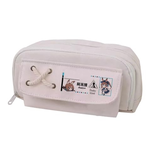 Linfemy Texas Elysiu Anime Federmäppchen Dornen 3D-Druck Doppellagige Schreibwarenbox Große Kapazität Schule Schreibwaren Aufbewahrung Studenten, Weiß 6, 22 x 11 x 5.5 CM, Federmäppchen von Linfemy