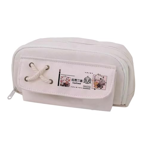 Linfemy Texas Elysiu Anime Federmäppchen Dornen 3D-Druck Doppellagige Schreibwarenbox Große Kapazität Schule Schreibwaren Aufbewahrung Studenten, Weiß 7, 22 x 11 x 5.5 CM, Federmäppchen von Linfemy